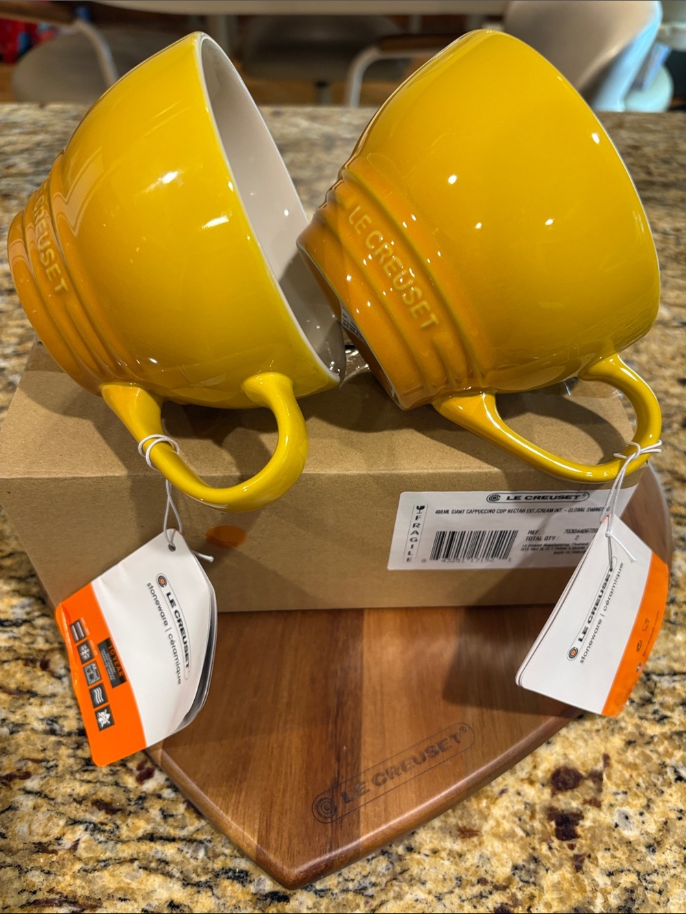 Le Creuset Giant Cappuccino Cup, set of 2, Nectar - Picture 2 of 8
